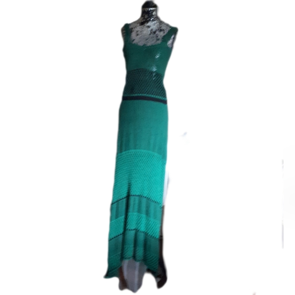Rare Zara Black and Green Knit Top And Skirt